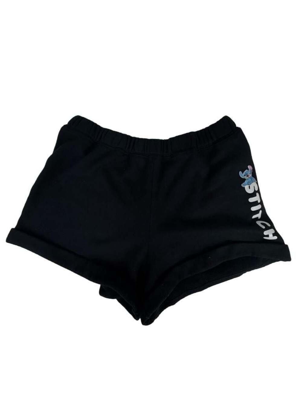 Disney Stitch Black Fleece Lounge Shorts